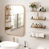 Wooden Wall Shelves Solid Wood Wall Hanging Floating Storage Shelf Bathroom Accessories Simple Design Shelves Supplies 6