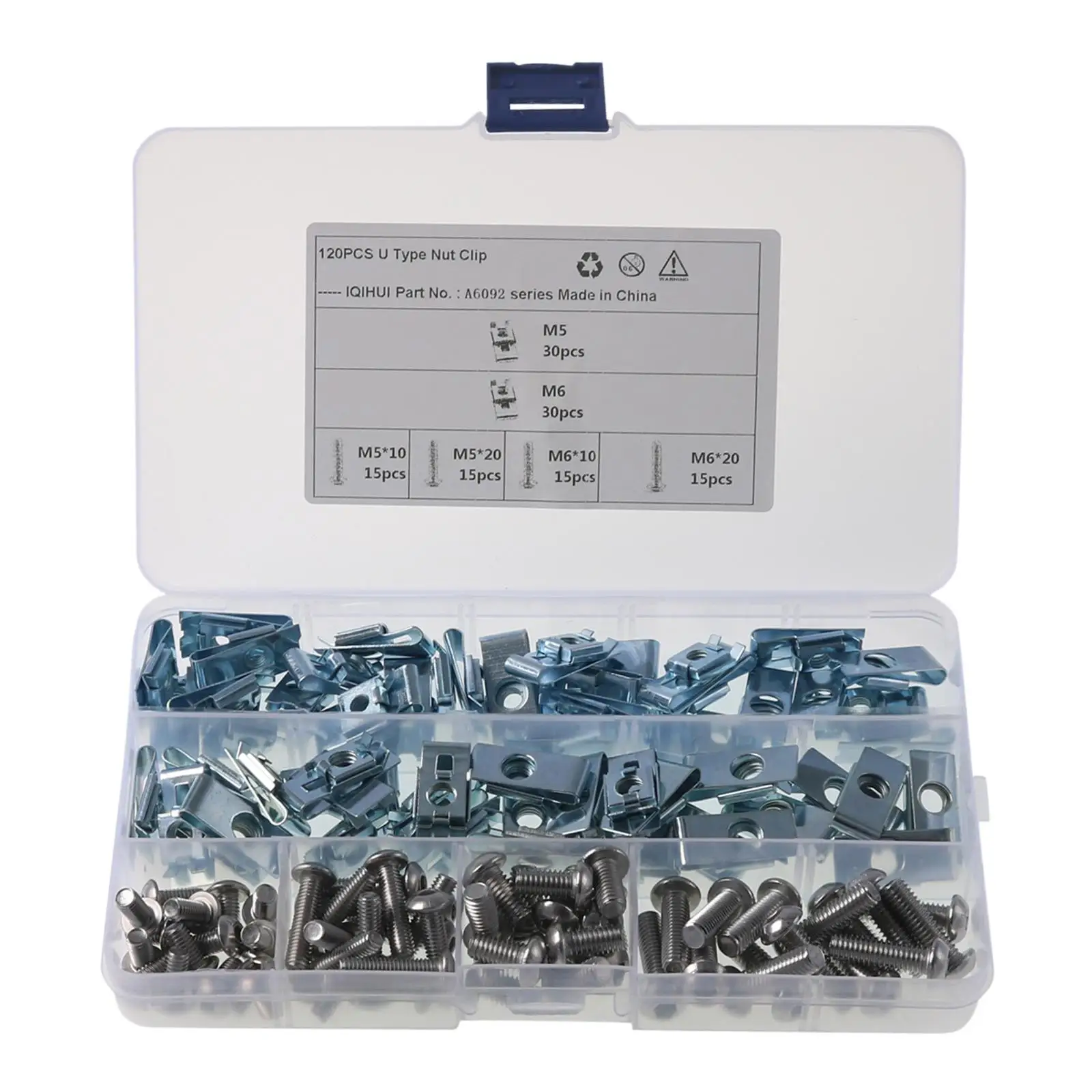 120Pcs Screw Nut Clip Set Easy Installation Fixing Bolt for Vehicle Car