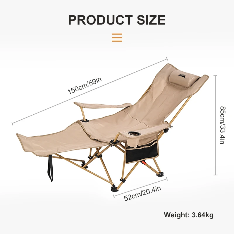 Reclining Camping Lounge Chair 4