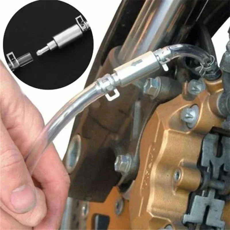 오토바이 브레이크 오일 유체 펌프 블리더 클러치 호스 유압 블리딩 교체 어댑터 튜브 자동차 브레이크 오일 교체 도구
