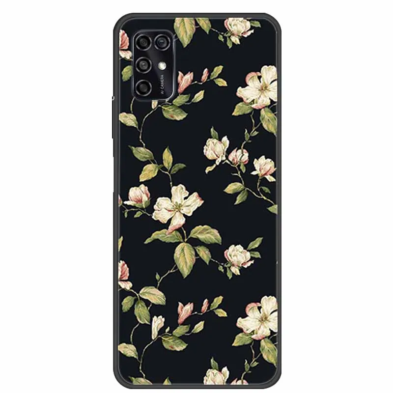Black Silicon TPU Soft Phone Cover with Cartoon Design