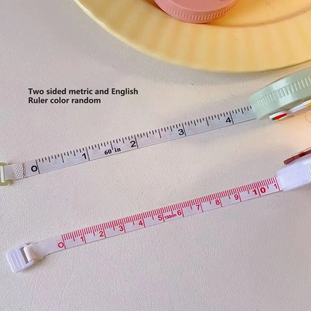 Tape Measure Flexible Cartoon Auto Shrink 150cm Centimeter Inch Soft Retractable Ruler Waist