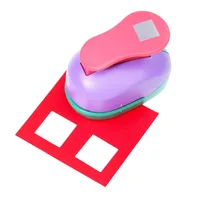 Random Color Square Punch Handmade Crafts and Scrapbooking Tool for Kids Scrapbooking Card Paper Label DIY Photo Gift Card 6