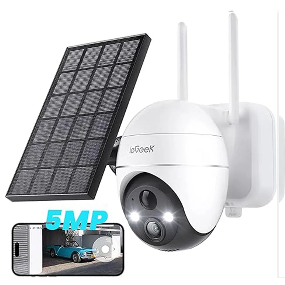 Wireless 5MP Solar Security Camera with Spotlight