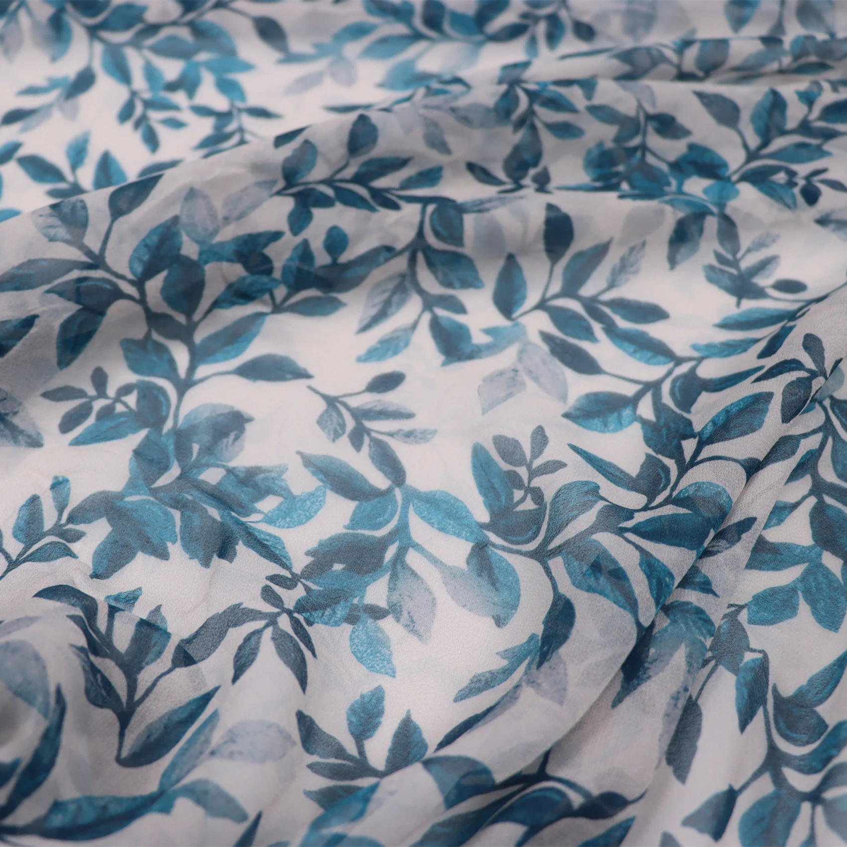 

Элегантное Шелковое Платье-рубашка из Жоржетта с широкими листьями, ткань для одежды чонсам