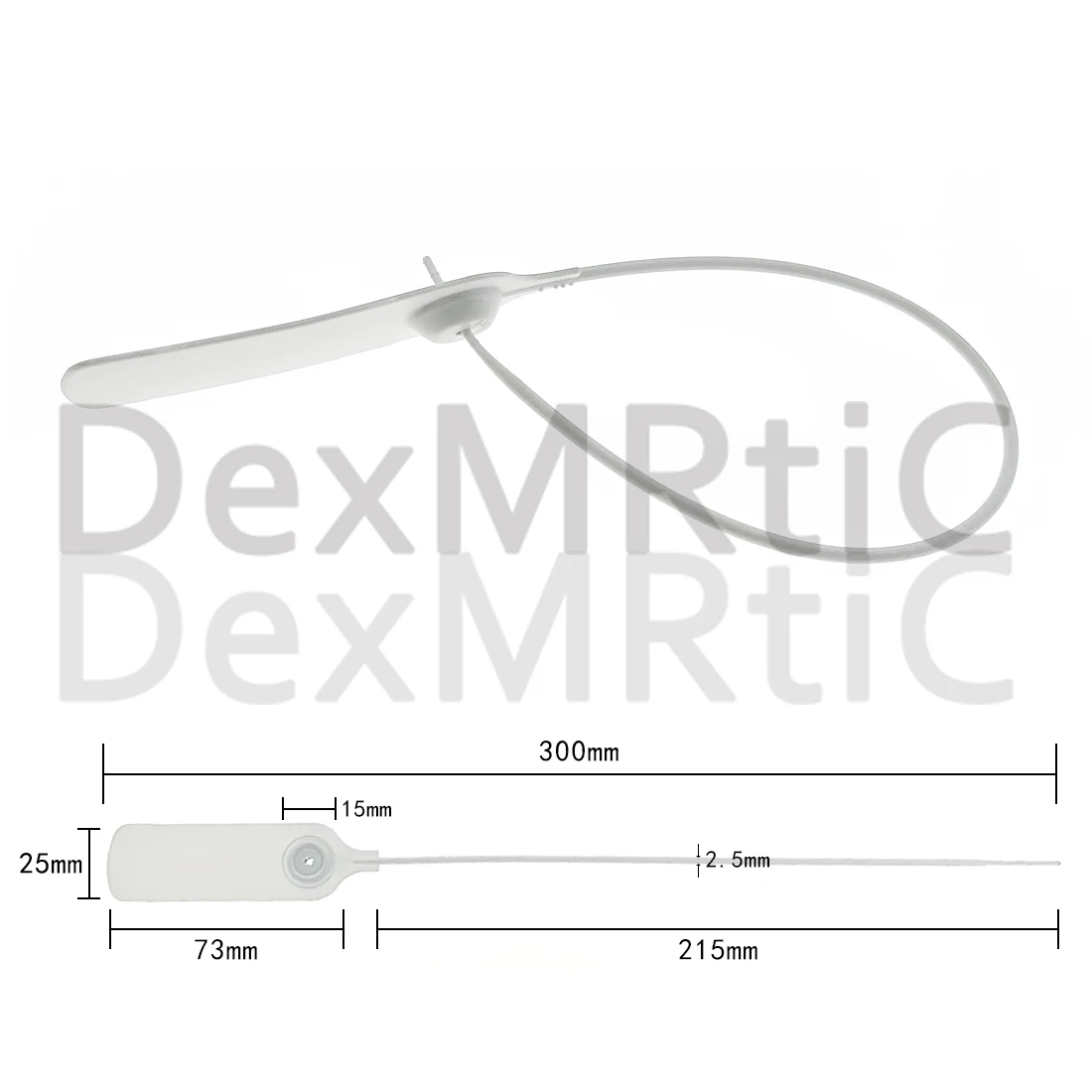 Description Picture 6 of item50pcs Plastic Seal Cable Tie Tag Size 24x53mm 300mm One-Time Use Anti-Theft Label for Shoes Bag New Wholesale Price