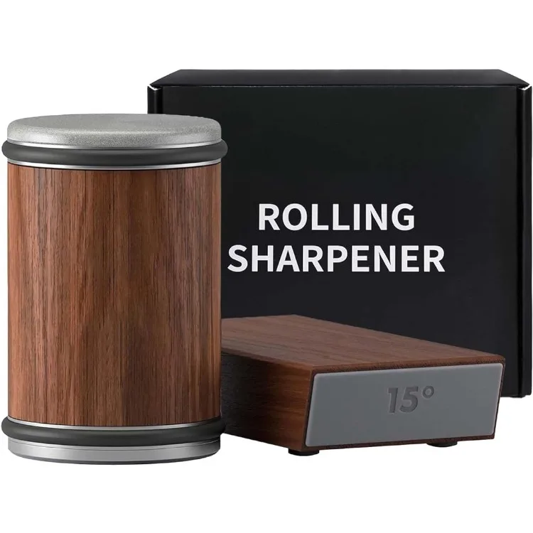 

Diamond Rolling Knife Sharpener Kit - Easy to Use Knife Sharpening - Knife Sharpener Roller. Rolling Sharpener with Industry