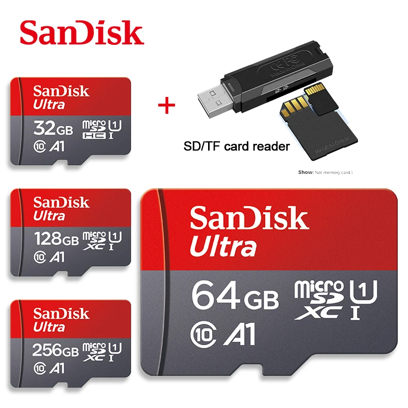 SanDisk  마이크로 tf sd 카드, 스마트폰용 메모리 카드, 클래스 10 TF..