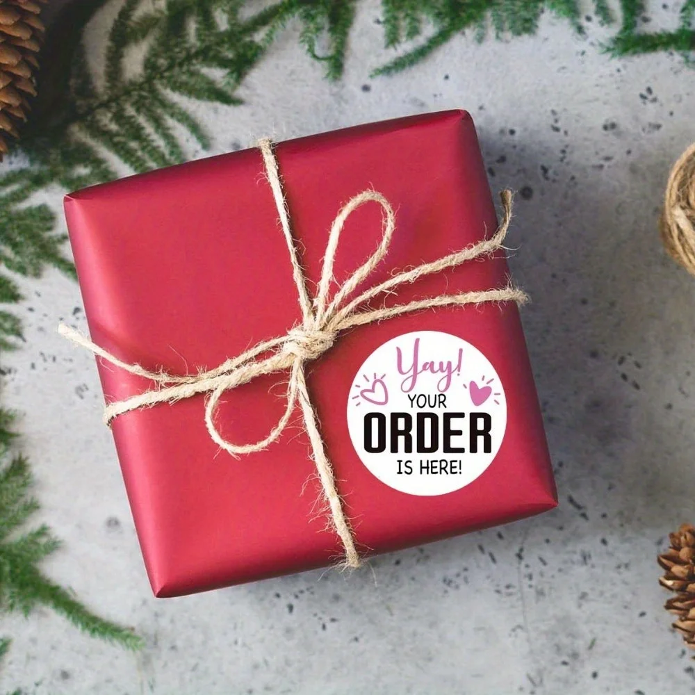 120pcs 'Your Order is Here' 1.5-Inch Thank You & Packaging Stickers