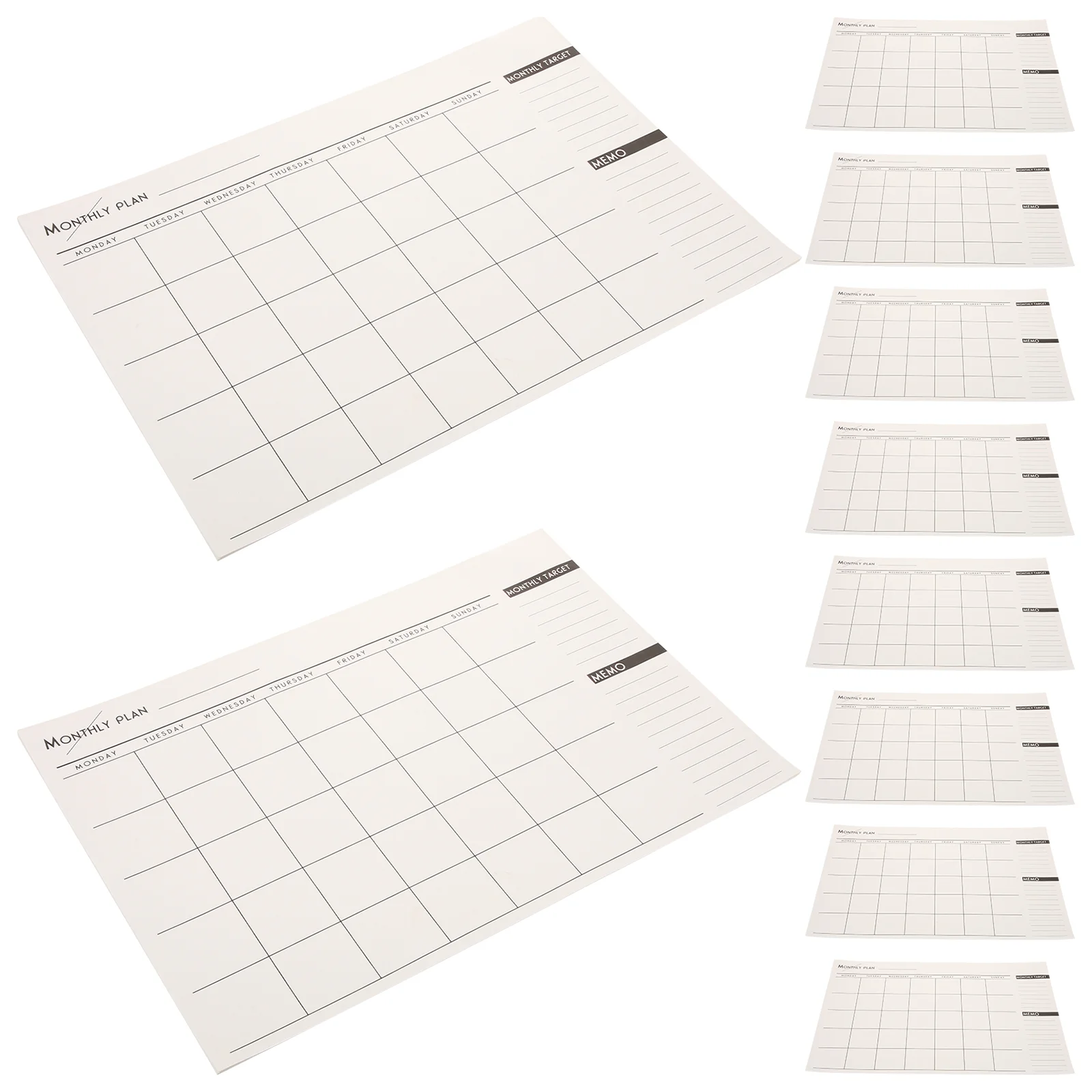 

12 Pcs Simple A3 Monthly Daily Schedule Organizer Memo Schedule with 1 Pc 2023/2024 Calendar for To Do Lists Appointments Study
