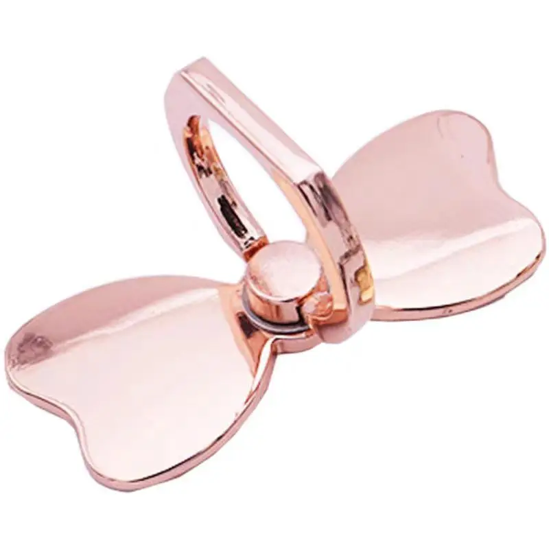 Sleek 360° Rotating Metal Bow Phone Ring Holder