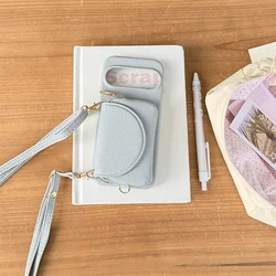 Luxury Leather Crossbody Lanyard Bag with Wallet Card Slot Cover - Google Pixel 10ProXL (Blue gray)