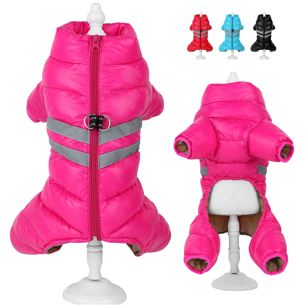WinterDogClothesWarmThickenPuppyDogsJacketJumpsuitWaterproof