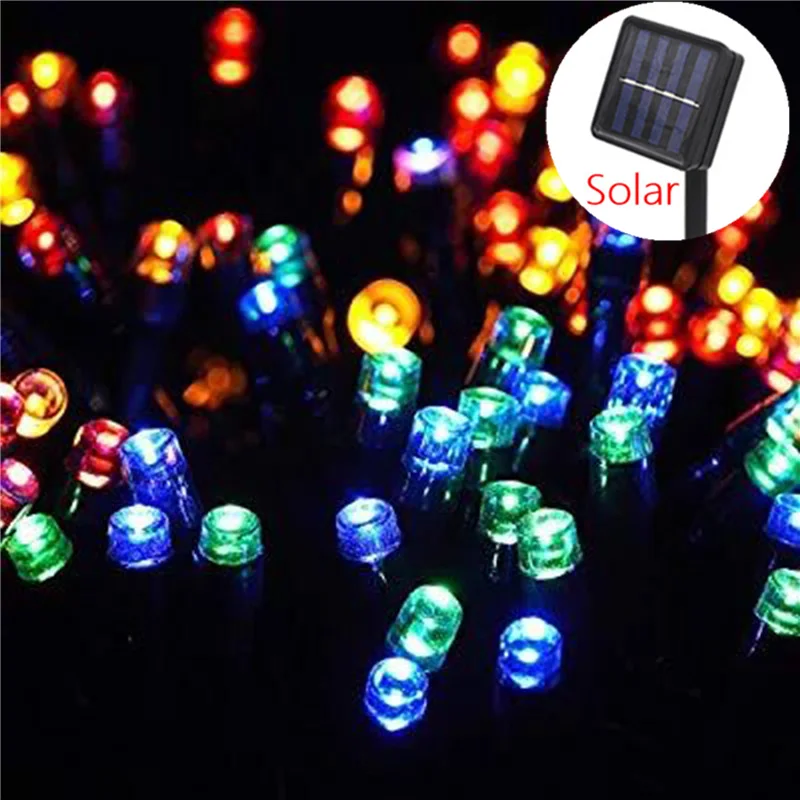 

Solar Powered LED String Lights Outdoor Waterproof Fairy Lights String Solar Garland for Patio Wedding Christmas Garden Light ce