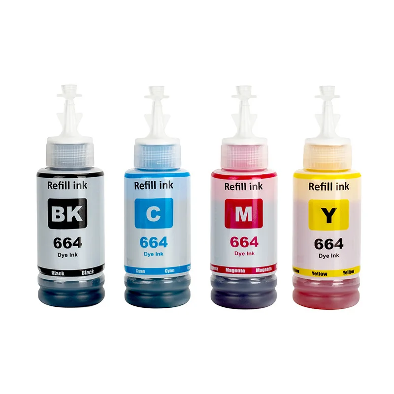 

4*70ML 664 Premium Refill Ink for Epson 664 T6641 T6642 T6643 T6644 L495 L550 L555 L565 L566 L575 L1300 L396 L3050 L3060 Printer