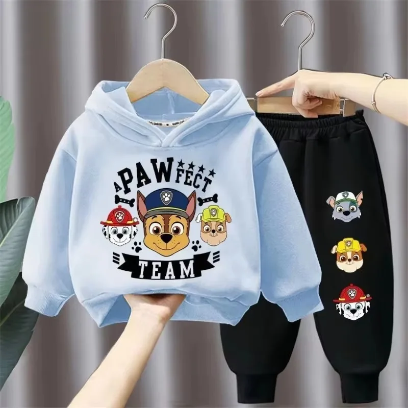 PAW Patrol Autumn Long Sleeved Pullover Long Pant Two Piece Suit for Children Clothing Suits Boys Sweatpant Sets Kids Tracksuit kids clothing set