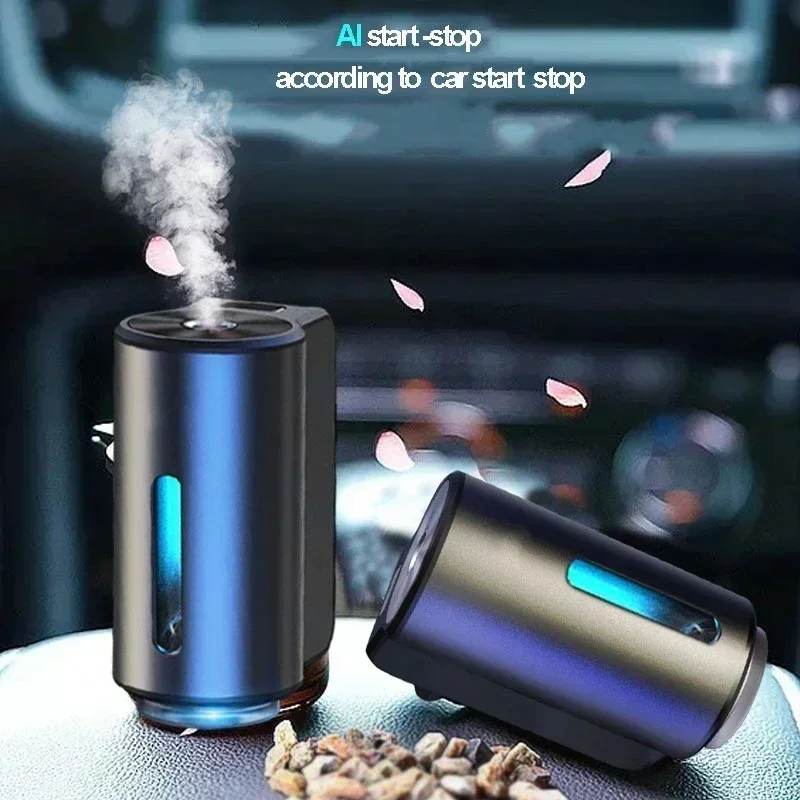 Désodorisant Voiture Rechargeable 5 Niveaux Diffuseur De Parfum Intelligent Pour Voiture | Humidificateur D Désodorisant Voiture Rechargeable Usb