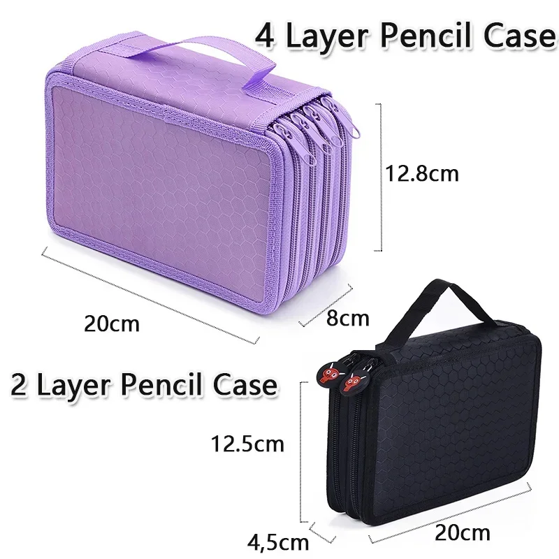 Four-layer pen bag 72 color pen curtain sketch brush color pencil bag painting art student porous stationery box pencil cases,stationery box