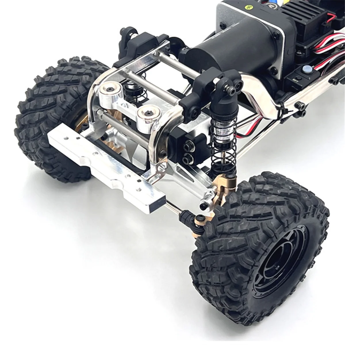 BAAU RC Car Upgrade Front Bumper Fixed Kit for 1/12 H12Y H12Y+ RC Car Upgrade Accessories Silver