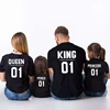 Summer Family Matching Outfits T Shirt King07 Queen07 Prince07 Princess07 Family Matching Clothe Father Mother Child T Shirt 6
