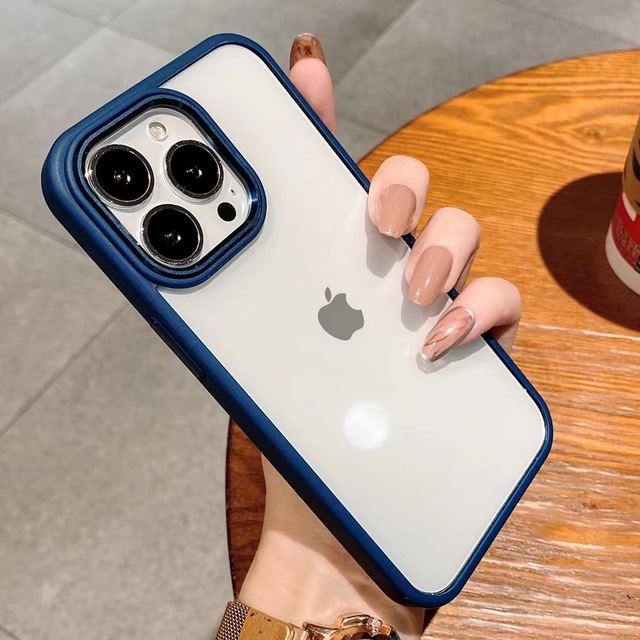 iPhone 13 Max Transparent Metallic Lens Camera Protection Case For iPhone 11 13 12 Pro Max Shockproof Bumper Cover Coque