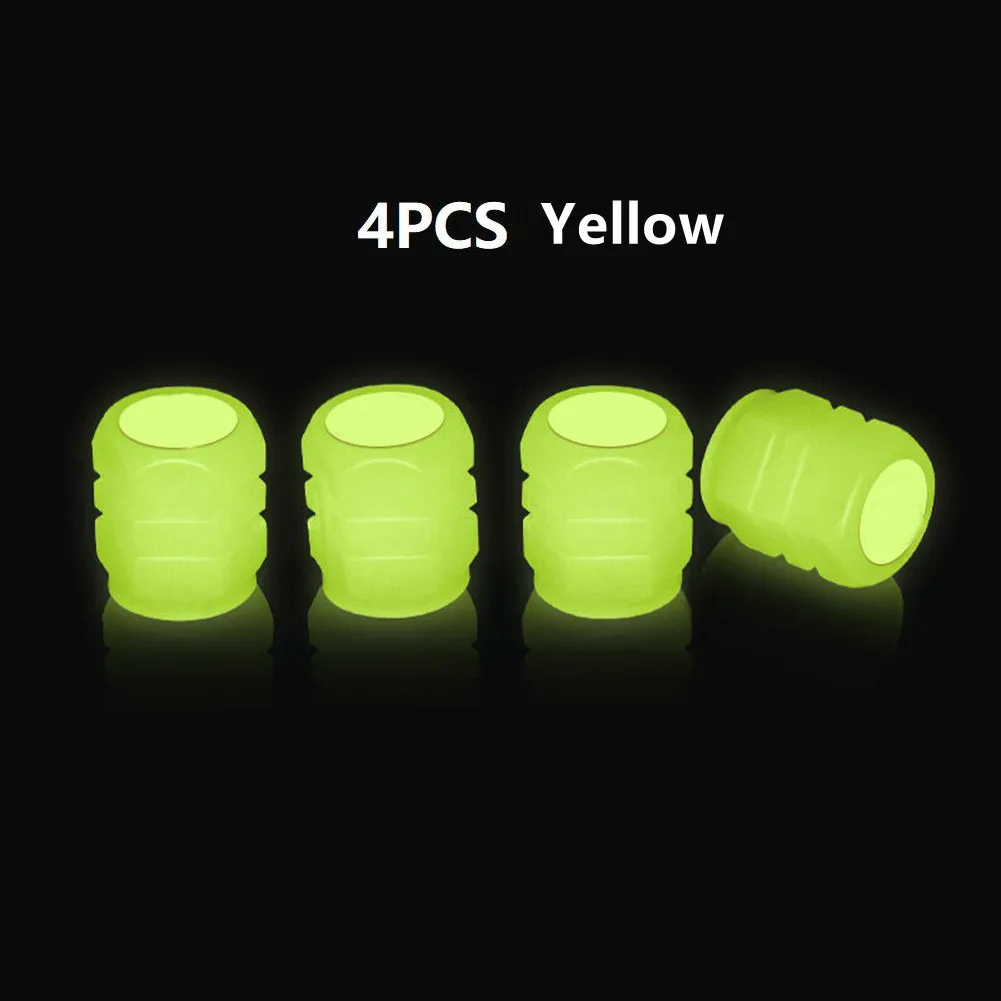 

4/8/16 Pcs Universal Luminous Car Tire Valve Caps Wheel Tyre Rim Stem Covers Dustproof Waterproof For Auto Motorcycle Bicycle