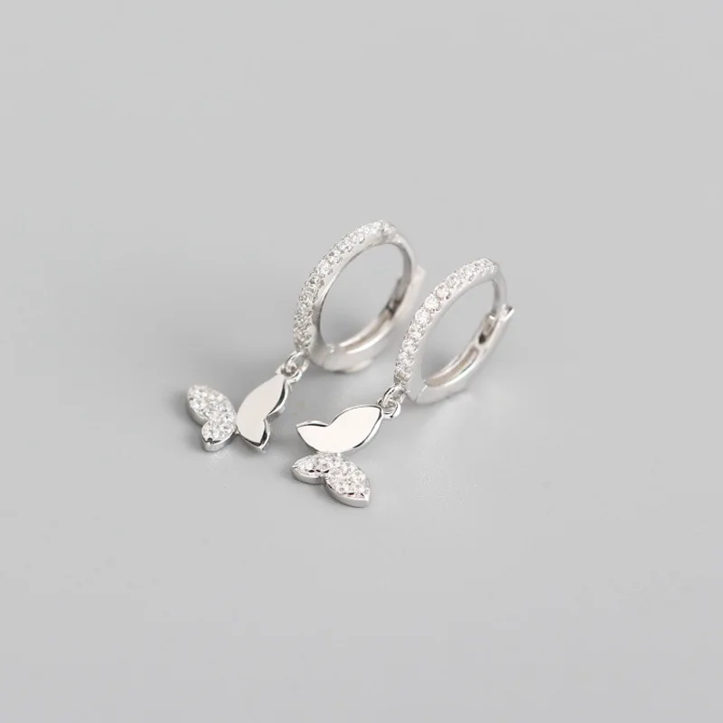 orecchini a cerchio con farfalla Pandora argento sterling/blu Accessori