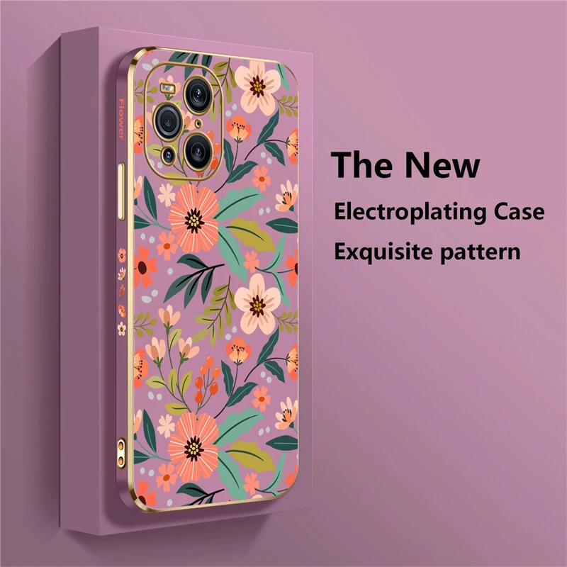 Elegant Silicone Phone Case - Soft Plating Flower Shockproof Cover