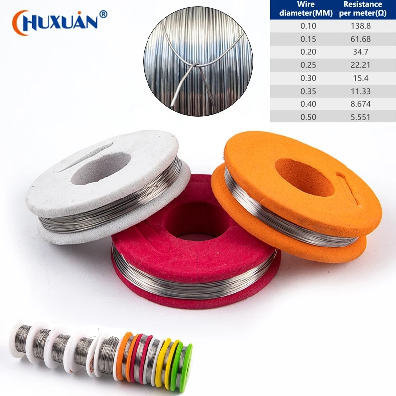 

20M Cr20Ni80 Heating Wire 0.1-0.5mm Diameter Nichrome Wire Cutting Foam Resistance Wires Alloy Heating Yarn