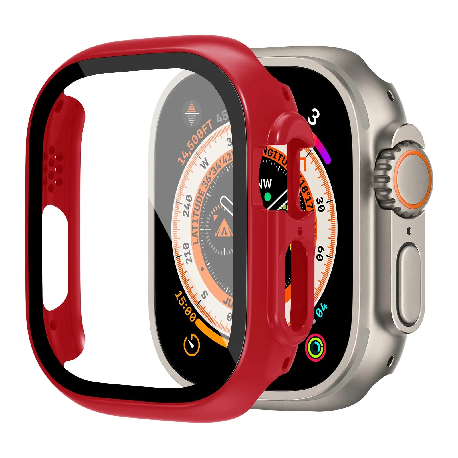 Shockproof Apple Watch Ultra 49mm Screen Protector with Tempered Glass