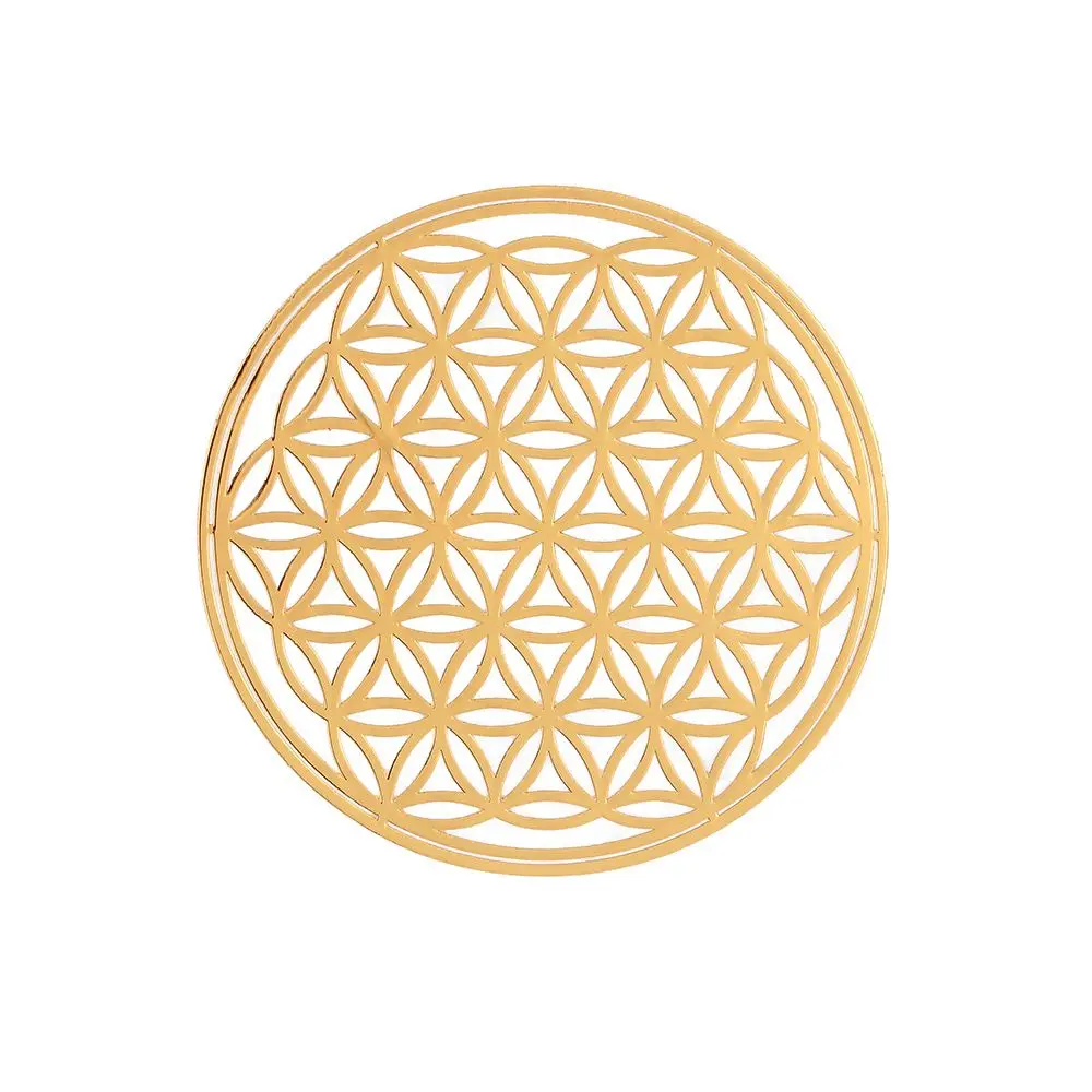 Sacred Geometry Gold Copper Metal Art Sticker for Crafting and Jewelry Making