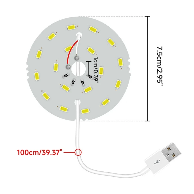 5V White USB LED Lighting Panel PLR USB Mobile Light Emergency Night Light Electronic DIY