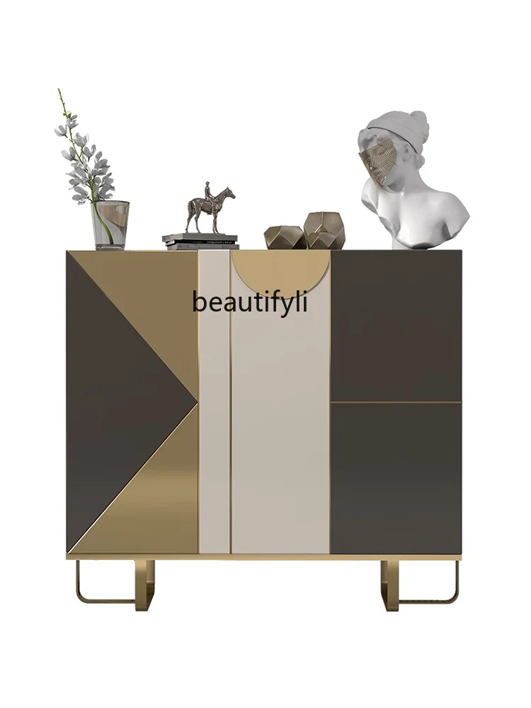 

Light Luxury Shoe Cabinet Entrance Cabinet Home Large Capacity Hall Cabinet Italian Minimalist Locker