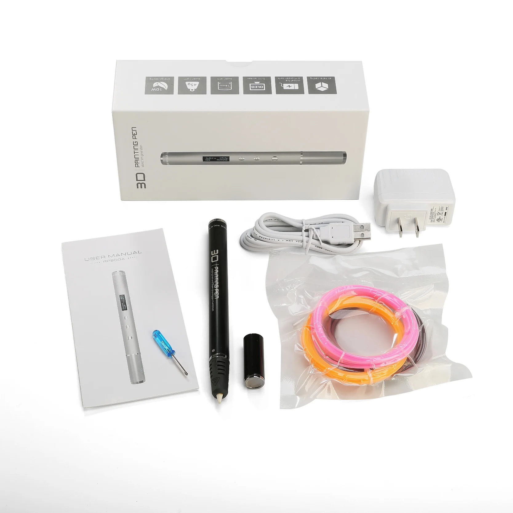 New RP900A 3D Pen slimmest DIY 3D Printing Pen In The World