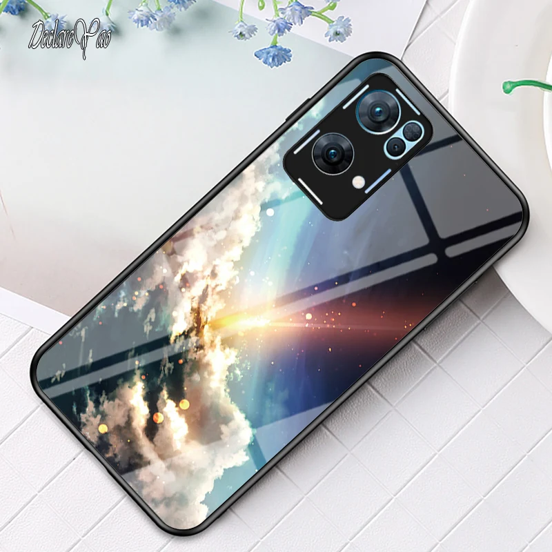Reo8 Fall DECLAREYAO Hart Gehärtetem Glas Coque Für OPPO Reno 7 6 5 4 3 Pro Plus Ace 2 4Z 5Z 6Z 7Z Abdeckung Fall Silikon Ul_voghion.com