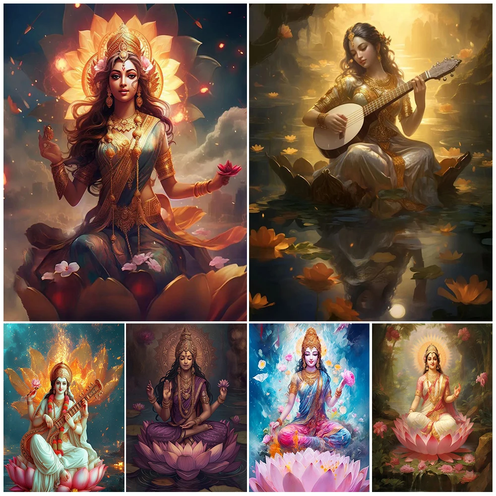 

Indian Religion Shiva Family Parvati Posters Wall Pictures For Living Room Nordic Poster Wall Art Canvas Painting Unframed