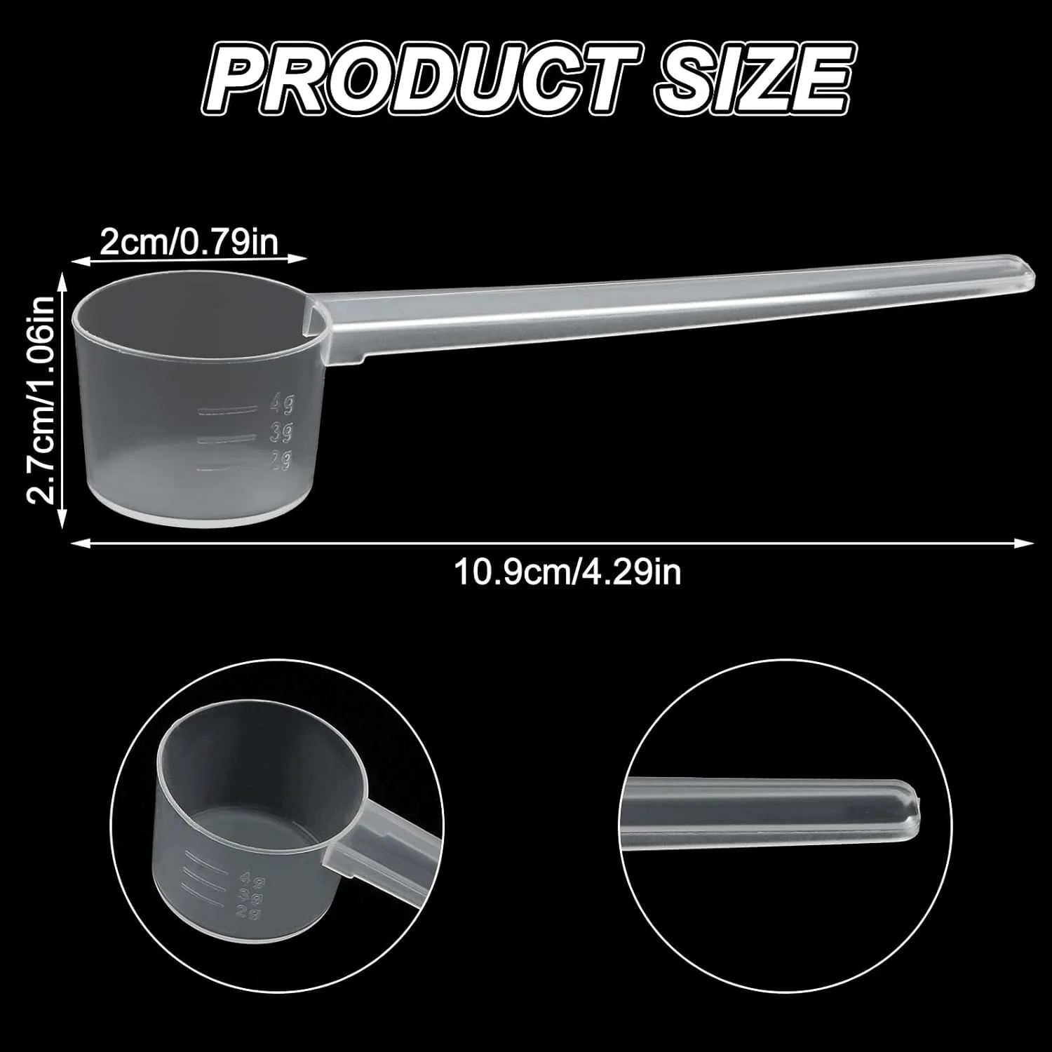 10Pcs 5ML Plastic kitchen measuring spoons,measuring spoon set Teaspoon Reusable Scoop Coffee Scoops for Canisters Liquids Powders Kitchen Cooking Tool