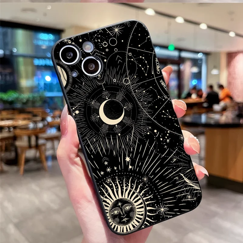 Aesthetic Space Planet Moon Stars Soft Phone Case Cover