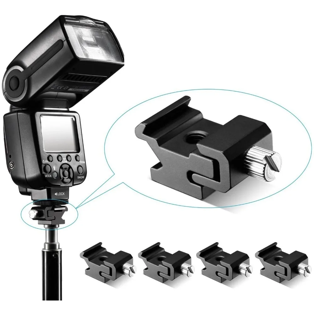 Flash Shoe Flash Umbrella Holder Light Stand Bracket Photo Video Photography Equipped with High Angle Adjustment for Studio