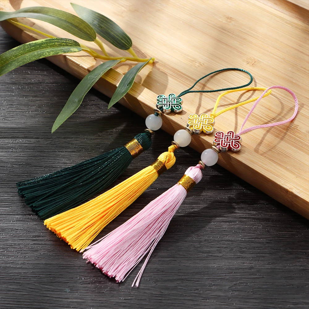 모조 중국 매듭 술 DIY 커튼 의류 가방 공예 용품, 클래식 스타일 술 펜던트, 14cm, 1PC