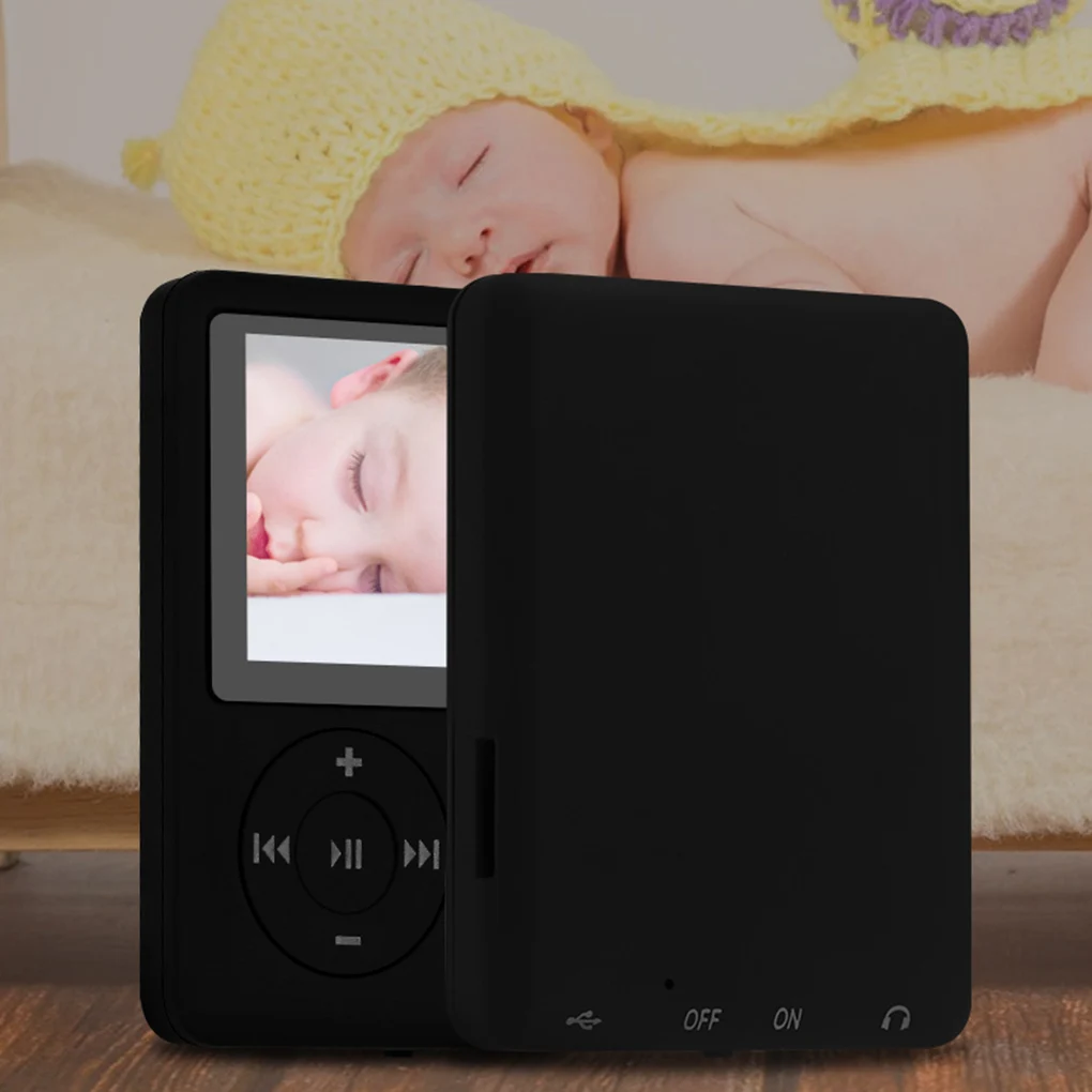 Mini MP3 Player 3.5mm Earphone Port MP4 Player FM Radio Audio Recording Music Playing Device 1.8" TFT Screen