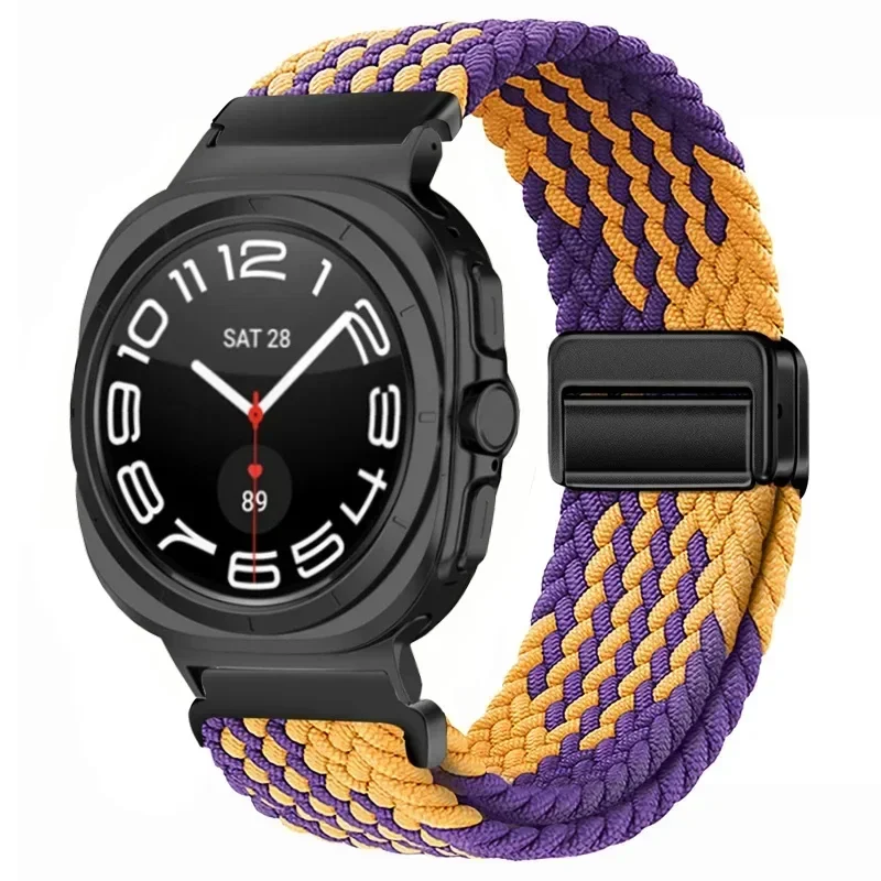 Nylon Braided Loop Strap with Metal Magnetic Clasp