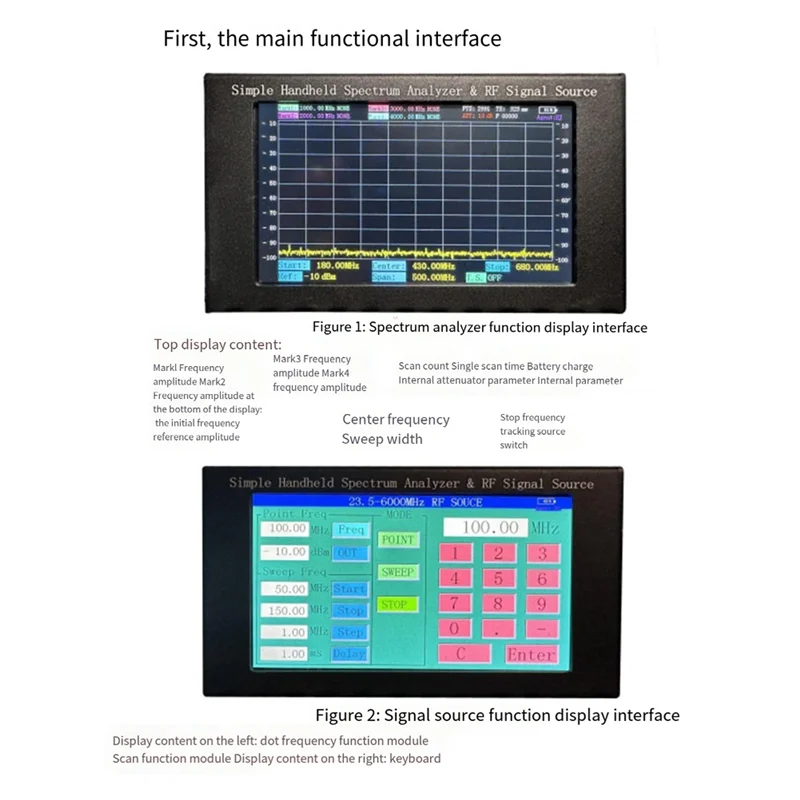 A20F-Handheld Spectrometer ZQ6 Simple Spectrometer With Tracking Source And Signal Source Multifunction