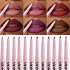 12 Color Nude Brown Lip Liner Pencil  Outline Contouring Red Contour Tint Makeup Waterproof Matte Lipstick Crayon Pen lip Balm 6