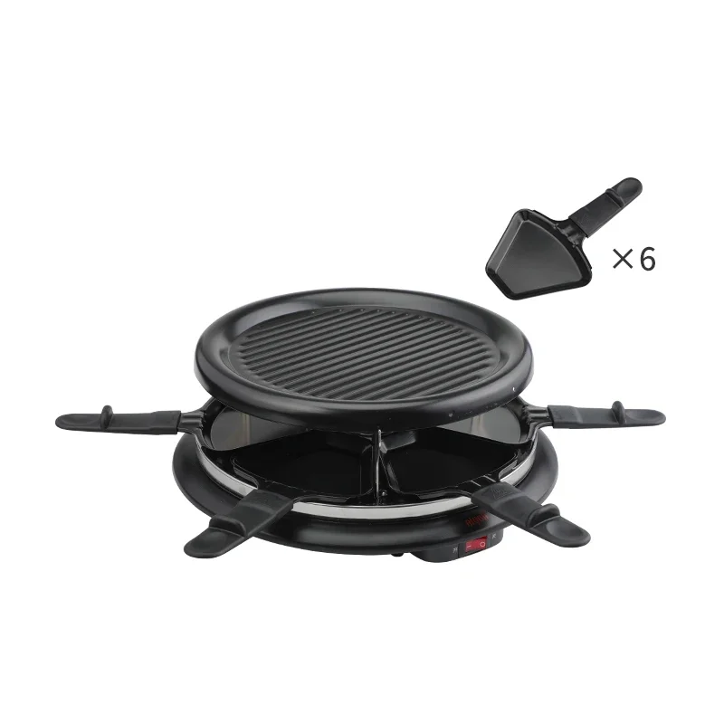 Barbecue Machine Double Layer Korean Cuisine Barbecue Grill 220V/900W Electric Round Barbecue Machine Grilled Cheese Corn Pan 2