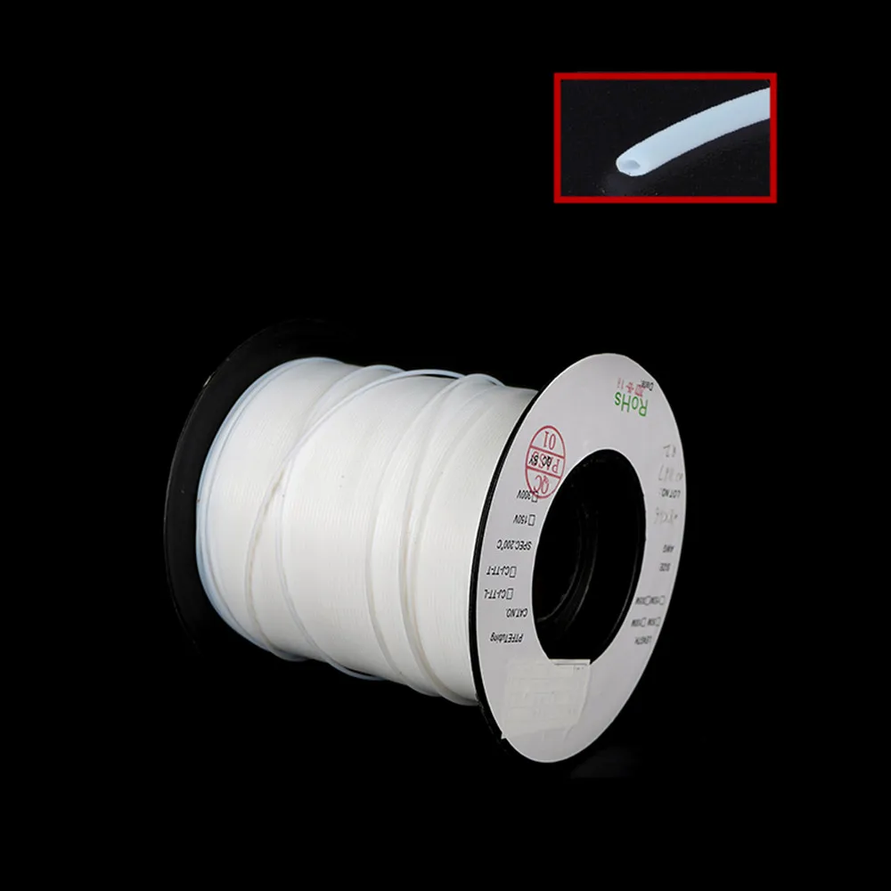 PTFE Tube ID 0.3-0.6-0.8-1-1.2-1.5-1.6-1.8-2-2.5-3-4 mm Capillary Insulated Hose Pipe