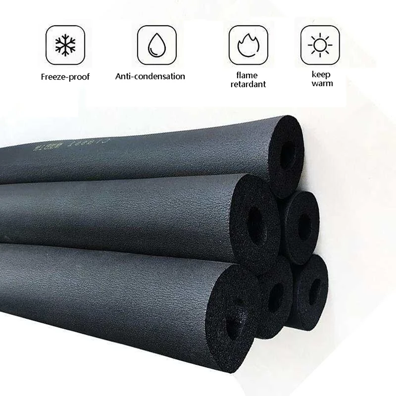 6-60MM Rubber Sponge Tube 1.8m Thermal Insulation Thermal Insulation Pipe Air Conditioner Solar Water Heater Water Pipe Sleeve