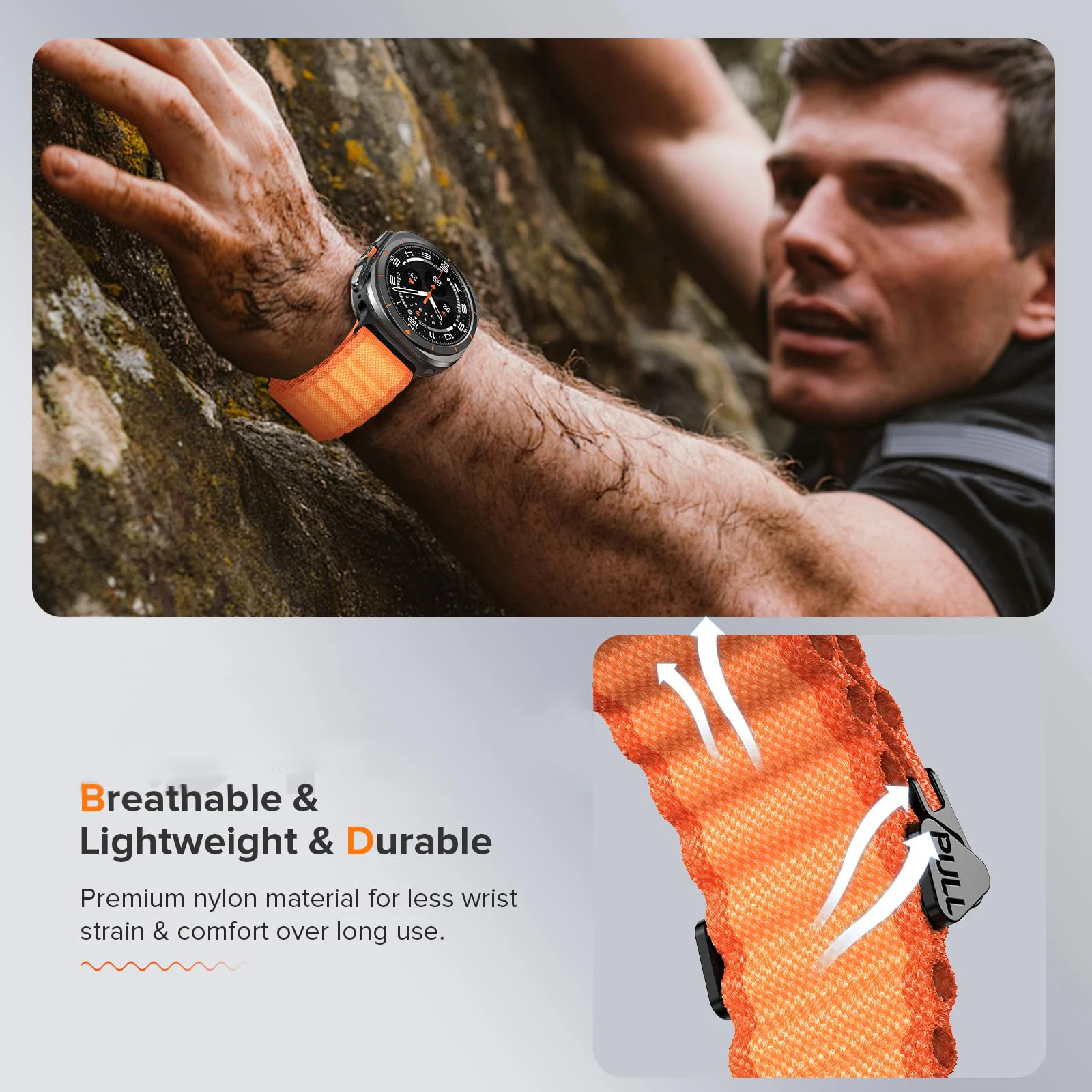 Trail Ocean Strap - Sport Nylon Belt Bracelet for Smartwatch 47mm Wristband