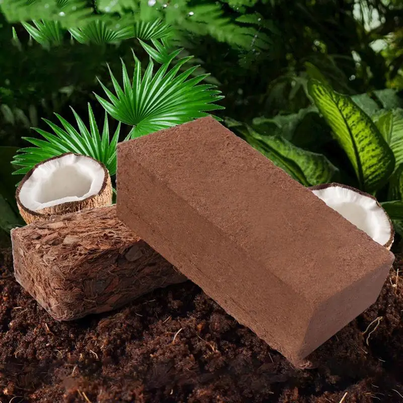 Reptile Coconut Soil Natural Coconut Fiber Substrate Lizard Tortoise Reptile Bedding Soil Terrarium Bottom Supplies reptile bedding material coco coir brick