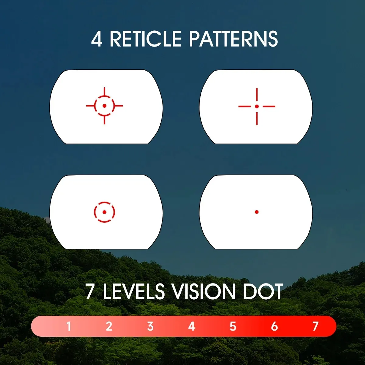 Red Dot Sight Hunting Rechargeable Red Dot Reflex Sight For Pistol Riflescope